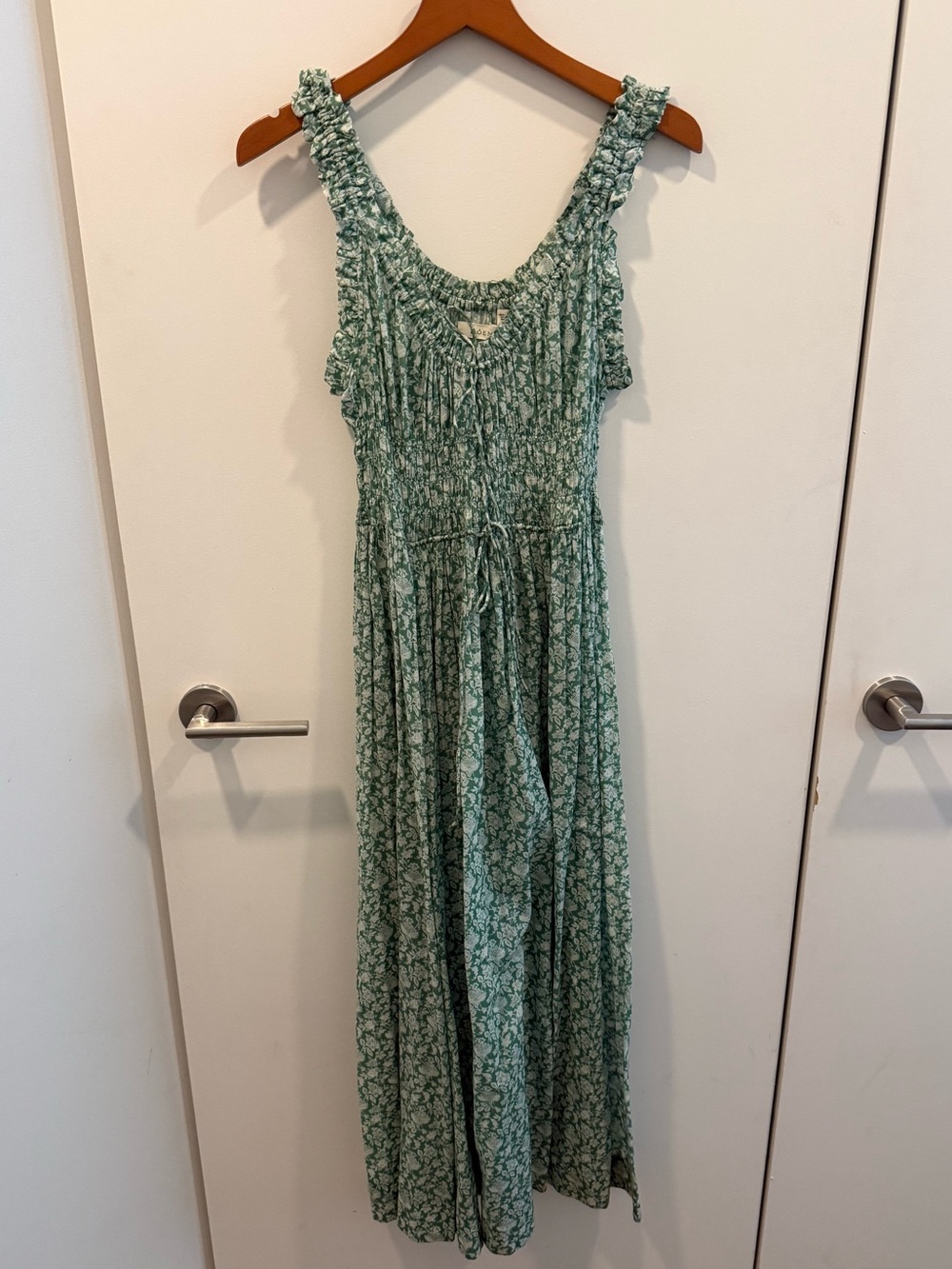 Doen emmaretta dress in peridot tea foil green XS